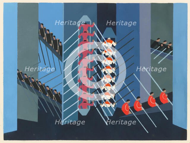 Scenic design from the portfolio Décors de Théâtre, 1930. Creator: Exter, Alexandra Alexandrovna (1882-1949).