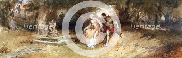 'Landscape with Figures', 1885.                Artist: Charles Cattermole