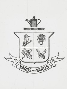 Insignia of the Society of Little Gardens, Philadelphia, Pennsylvania, c1920. Creator: Frances Benjamin Johnston.