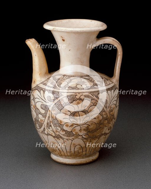 Ewer with Peony Scroll, Northern Song dynasty (960-1127), 11th century. Creator: Unknown.