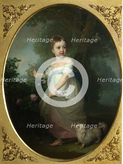 Portrait of Yelena Naryshkina as Child, Early 1790s. Artist: Borovikovsky, Vladimir Lukich (1757-1825)