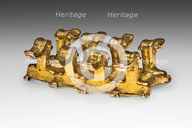 Pendant in the Form of Four Double-Headed Figures with Long Beaks, Possibly Ducks, A.D. 500/1000. Creator: Unknown.