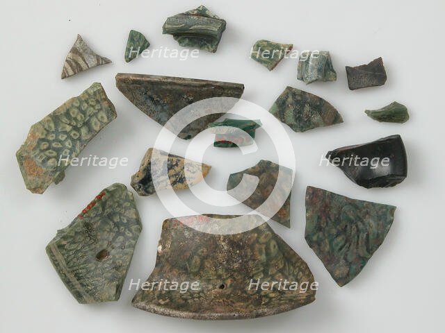 Glass Fragments, Coptic, 4th-early 5th century. Creator: Unknown.