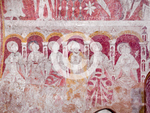 Wall painting in the chancel of St Mary's Church, Kempley, Gloucestershire, c2010. Artist: Peter Williams.