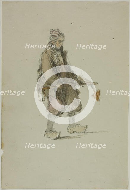 Dutch Sailor, Carrying an Anchor, 1820/1830. Creator: George Chambers.