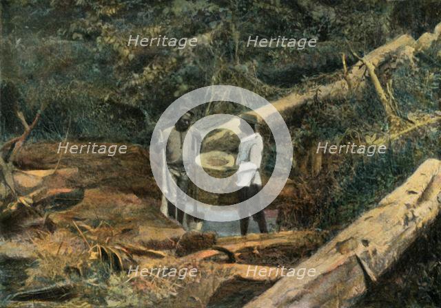 'Saint-Elie. La Battee (Recherche De L'Or)', (Panning for Gold), 1900. Creator: Unknown.