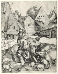 The Prodigal Son, c. 1496. Creator: Albrecht Dürer (German, 1471-1528).