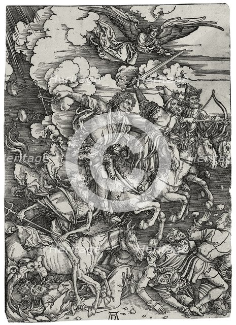 The Four Horsemen of the Apocalypse, ca 1498. Artist: Dürer, Albrecht (1471-1528)