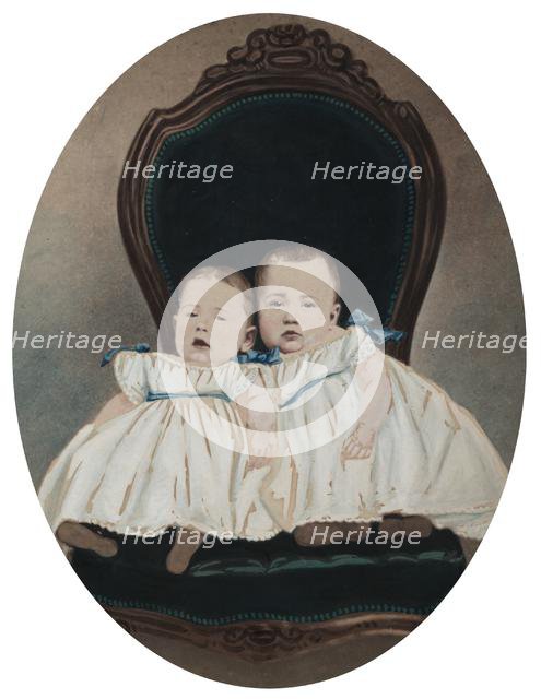 Twin Babies, c. 1870. Creator: Davis Brothers (American).