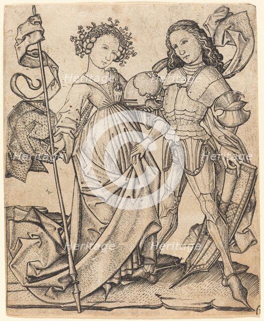 The Knight and the Lady, c. 1460/1465. Creator: Master ES.