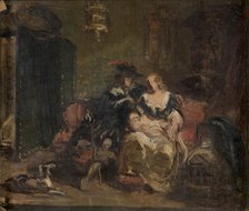 Domestic Scene, c1870s. Creator: Andre Plumot.