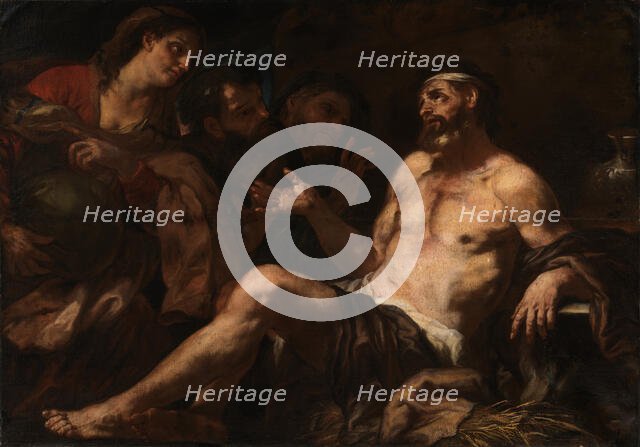 Job and His Comforters, 17th century? Creator: Luca Giordano.