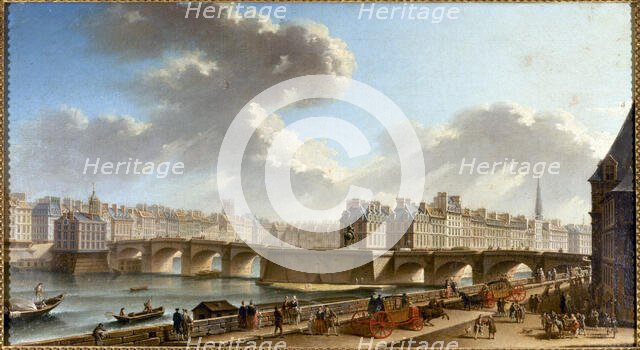 Pont-Neuf and the Cite, seen from Quai de Conti, 1772. Creator: Nicolas Raguenet.