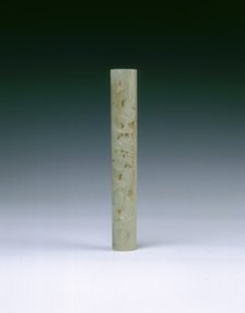 Jade tubular perfume holder, Qing dynasty, China, 18th century. Artist: Unknown