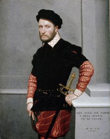 Portrait of Duke Gabriel de la Cueva y Girón, 1560. Creator: Moroni, Giovan Battista (1520/25-1578).
