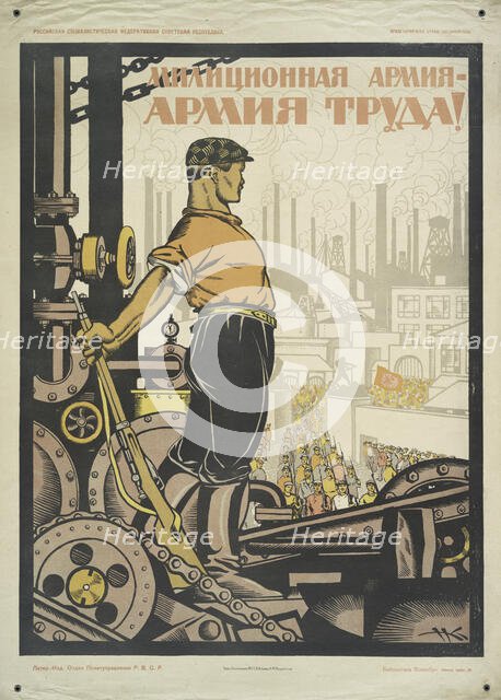 Army of Millions - Army of Labor!, 1920. Creator: Kochergin Nikolay Mikhajlovich.