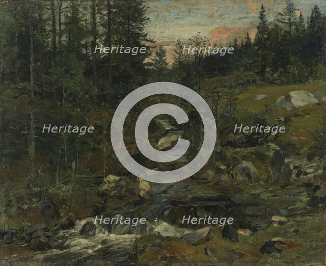 Brook at Oylo, 1879. Creator: Gerhard Munthe.