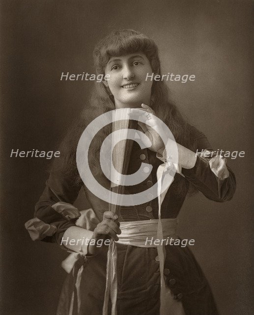 British actress Alice Atherton in 'Oliver Grumble', 1886. Artist: Barraud