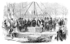 The Lord-Lieutenant laying the Foundation-Stone of the New Museum, at Dublin, 1856.  Creator: Unknown.
