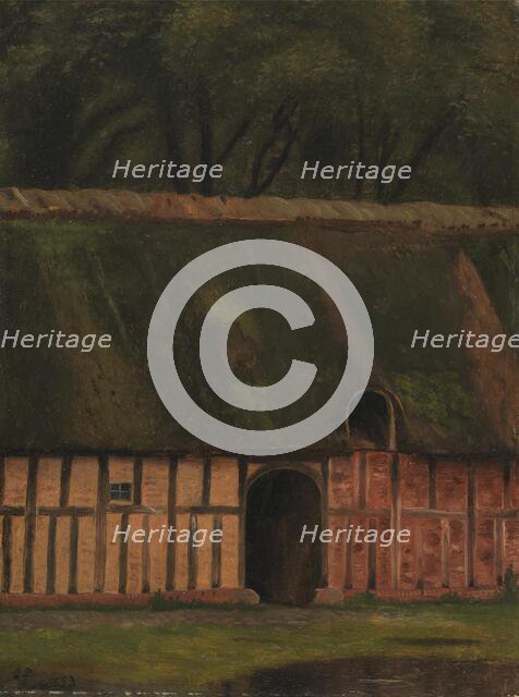 A half-timbered section at Krabbesholm, 1853. Creator: Christen Dalsgaard.