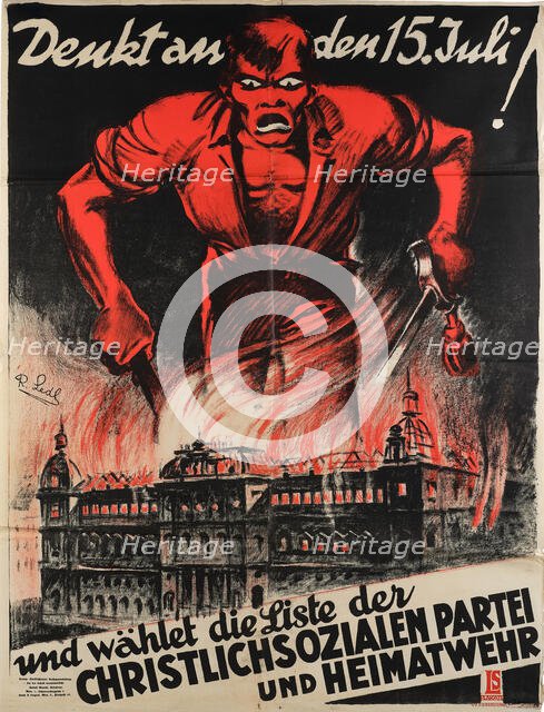 Remember July 15th!, 1930. Creator: Ledl, Rudolf (1887-1945).