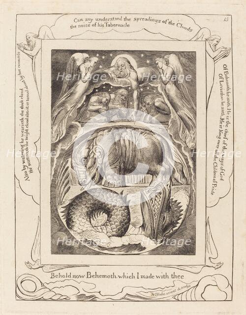 Behemoth and Leviathan, 1825. Creator: William Blake.