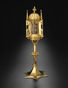 Circular Reliquary with Domed Roof and Relics of Saints Godehard and Bernward, 1375/1400. Creator: Unknown.