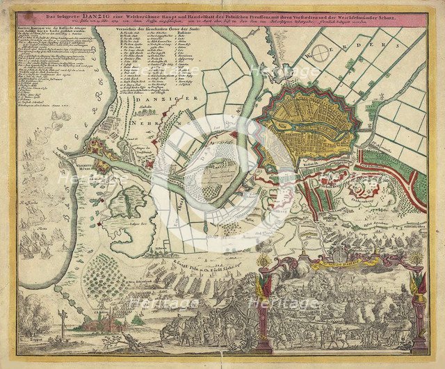 The Siege of Danzig, 1734, 1730s. Artist: Anonymous  