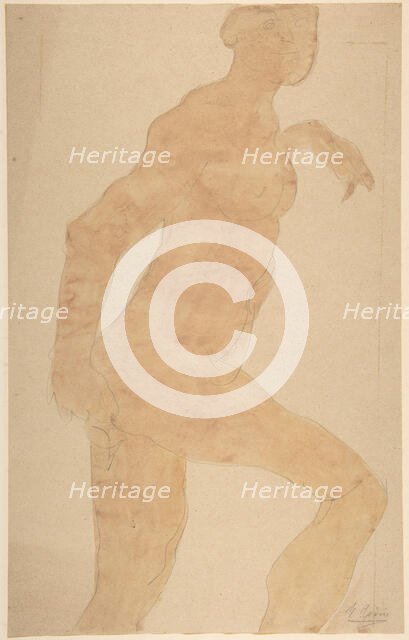 Standing Female Nude, n.d.. Creator: Unknown.