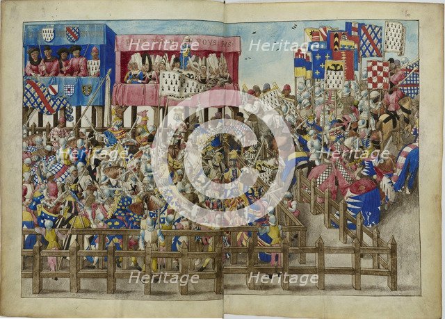 The Tournament Book of René d'Anjou, ca 1447. Artist: Anonymous  