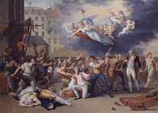 Le marquis de Pelleport (1754-1807) tente, en vain, de sauver le major de la Bastille...juillet 1789 Creator: Charles Thevenin.