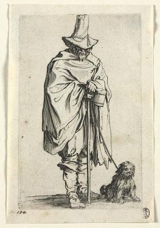 The Beggars: Blind Man with His Dog, c. 1623. Creator: Jacques Callot (French, 1592-1635).