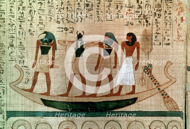 Ancient Egyptian papyrus, 11th-10th century BC. Artist: Unknown