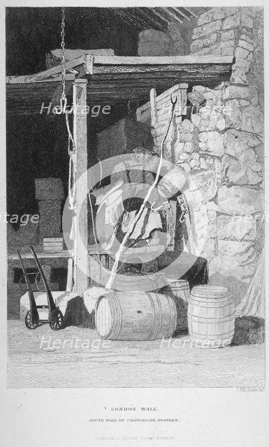 Fore Street, City of London, 1851.                                                      Artist: John Wykeham Archer