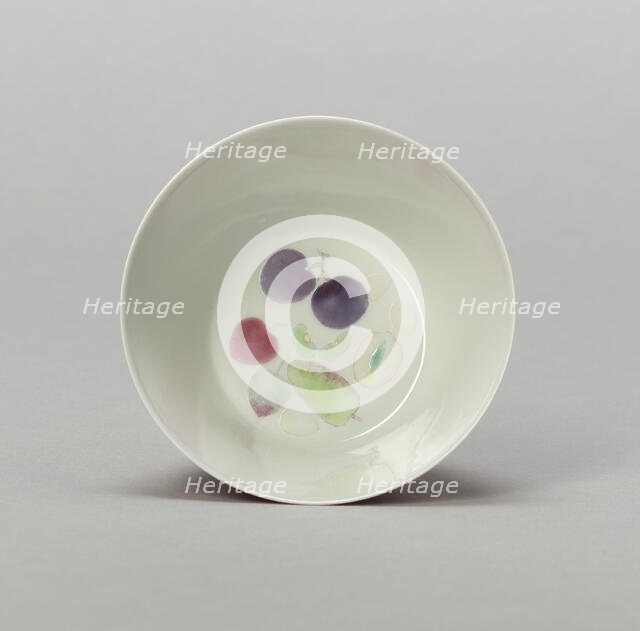 Cup with Stylized Fruit: Plums, Cherries, Melon, and Seeds, Qing dynasty, Kangxi reign (1662-1722). Creator: Unknown.