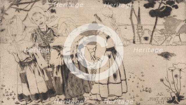 La Ronde de Pont-Aven (The Dance at Pont-Aven), 1891. Creator: Armand Seguin.