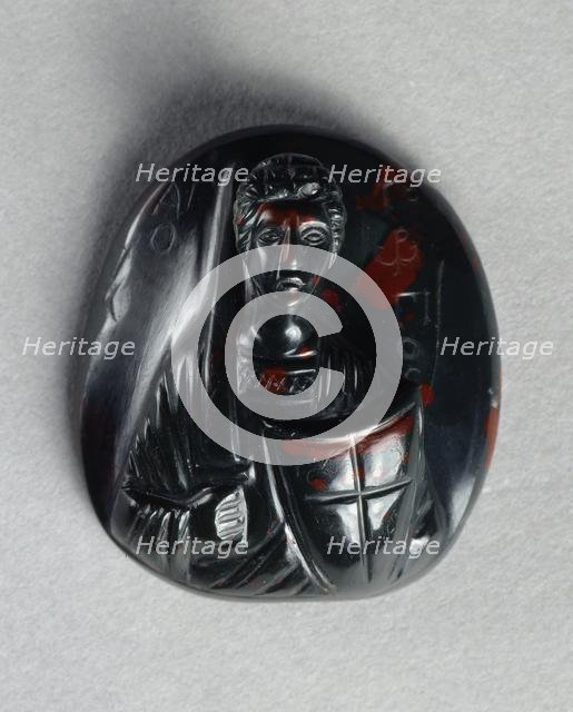 Bloodstone Cameo with Saint George, 1000-1100. Creator: Unknown.