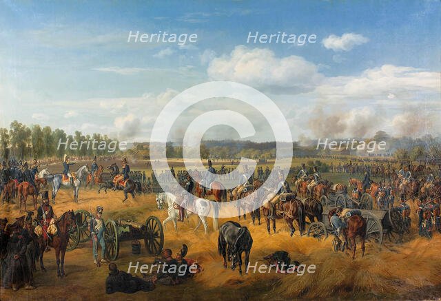 Battle between Russian troops and French cavalry near Ostrovno on 26 July 1812, 1840s. Creator: Adam; Albrecht (1786-1862).