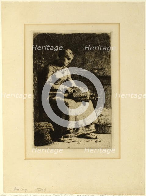 The Wool-Carder, 1855–56. Creator: Jean Francois Millet.