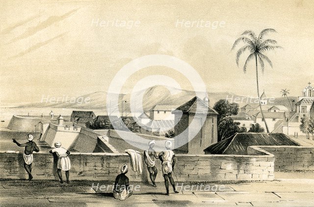 'Goa, from the Upper Curtain', India, 1847.Artist: Dean & Co