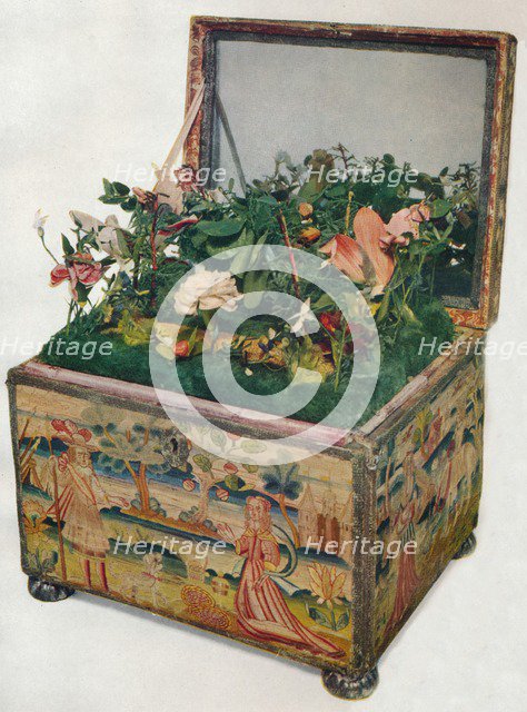 'Embroidered Casket, 17th Century', (1929). Artist: Unknown.