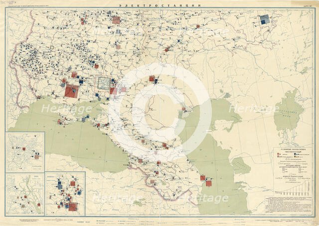 Power Plants, 1934. Creator: Mikhail Alekseevich TSvetkov.
