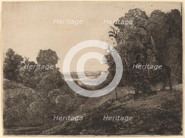 The Flight into Egypt: Altered from Seghers, c. 1653. Creator: Rembrandt Harmensz van Rijn.