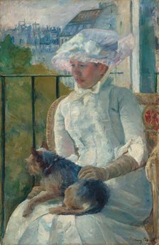 Young Girl at a Window, c. 1883-1884. Creator: Mary Cassatt.