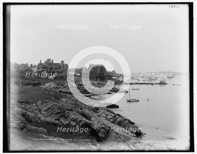 Marblehead Neck Yacht Club and cottages, between 1890 and 1899. Creator: Unknown.