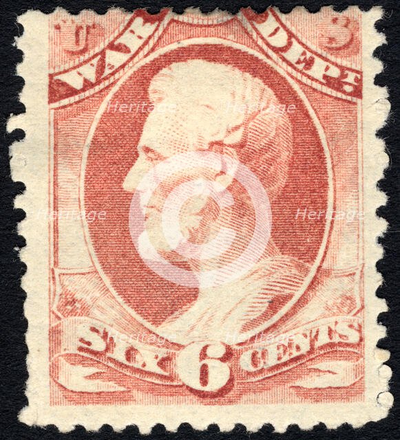 6c Abraham Lincoln War Department single, 1879. Creator: Unknown.