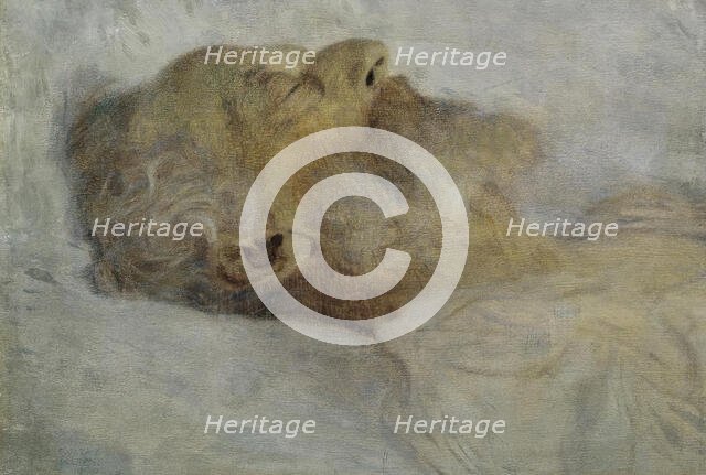 Old man on his deathbed, 1900. Creator: Gustav Klimt.