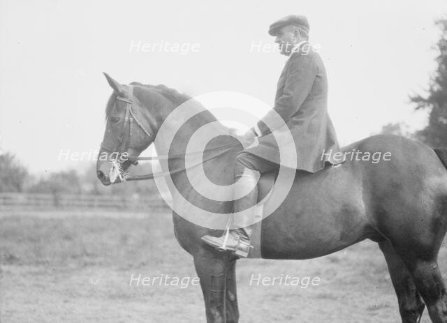 Bruce, J.M., Mr., on horseback, 1919 May 30. Creator: Arnold Genthe.