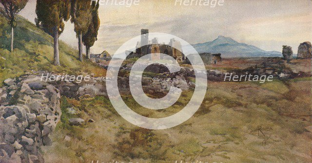 'On the Via Appia', c19th century. Artists: Onorato Carlandi, Unknown.