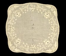 Handkerchief, French, 1850-60. Creator: Unknown.